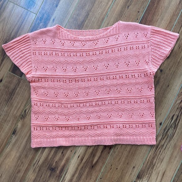 Flamingo Tee Hand knit Small/Medium - Picture 6 of 10